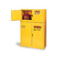 Eagle Manufacturing Company 1992 Eagle 90 Gallon Yellow Two Shelf With Two Door Manual Close Flammable Safety Storage Cabinet